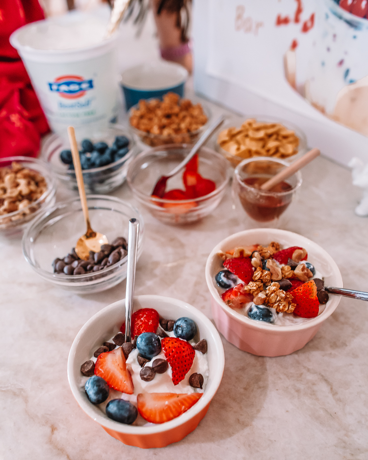 DIY Yogurt Parfait Bar featured by top Dallas lifestyle blogger, Cute & Little