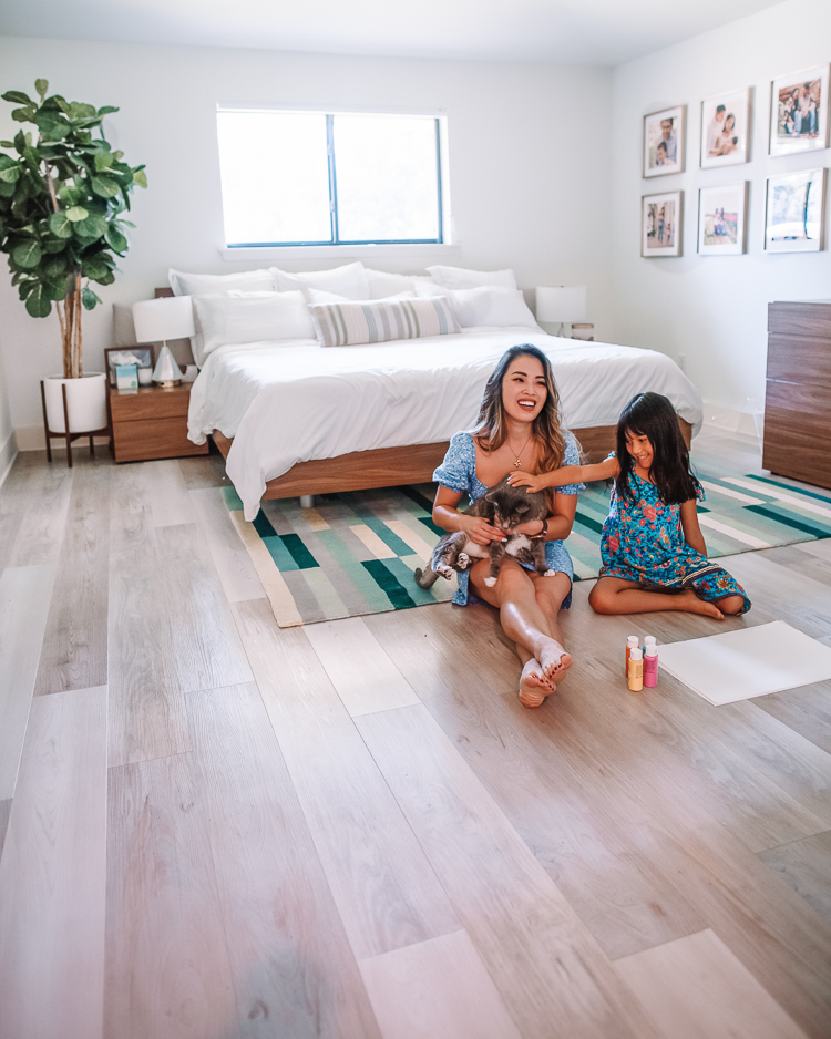 Luxury Vinyl Plank Flooring Review featured by top Dallas lifestyle blogger, cute & little